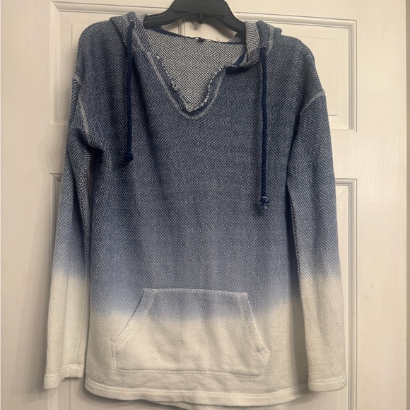 Ocean Drive Blue and White Ombre Hoodie - Picture 1 of 4